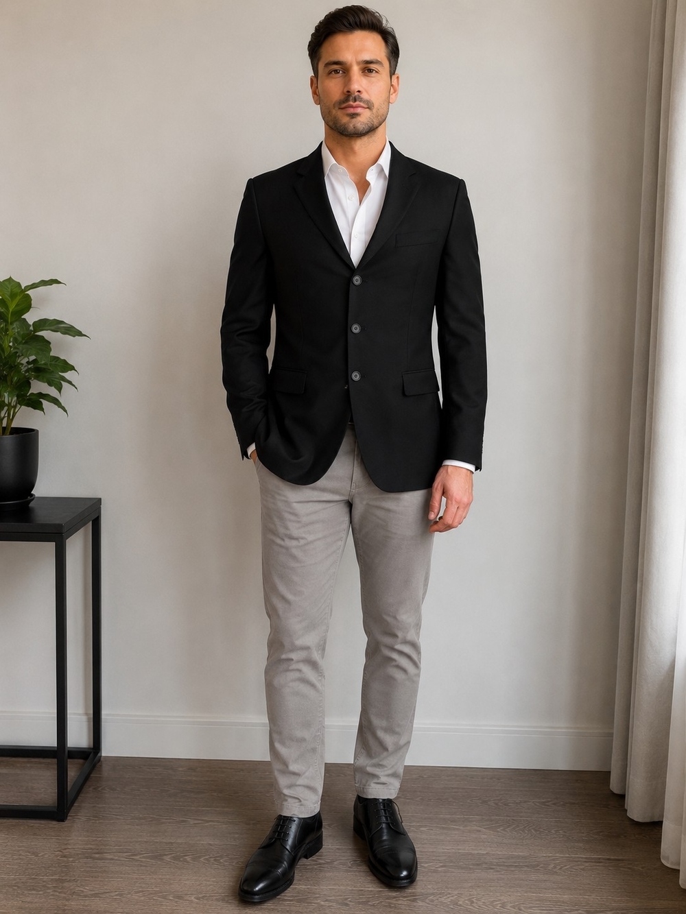 BOSS Hugo Boss Black Virgin Wool Blazer US 40R/EU 50 Luxury Designer Sport Coat
